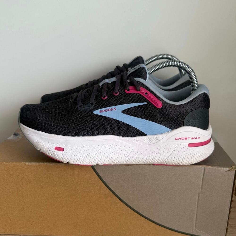Brooks Ghost Max Grey/Blue Women Running Sneakers- SZ 7.5 2E - Picture 4 of 15